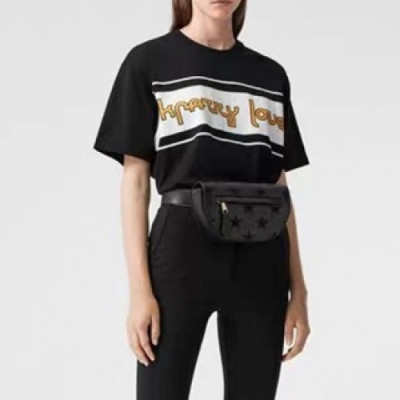 Burberry Mm/Wm Logo Cotton Short Sleeved Tshirts - 버버리 2020 남/녀 로고 코튼 반팔티 Bur03520x.Size(xs - l).블랙