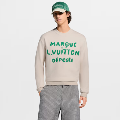 루이비통 엠브로이더드 시그니처 스웨터 - Louis vuitton Mens Round Sweater - lvc6568x