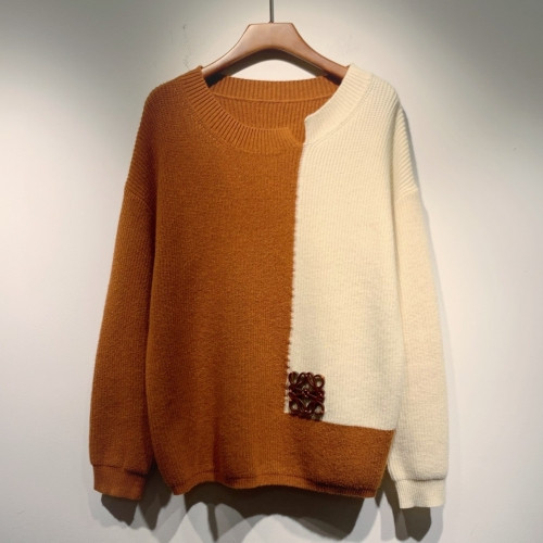 Loewe 2021 Mens Logo Crew-neck Wool Sweaters - 로에베 2021 남성 로고 크루넥 울 스웨터 Loe0362x.Size(s - 2xl).오렌지