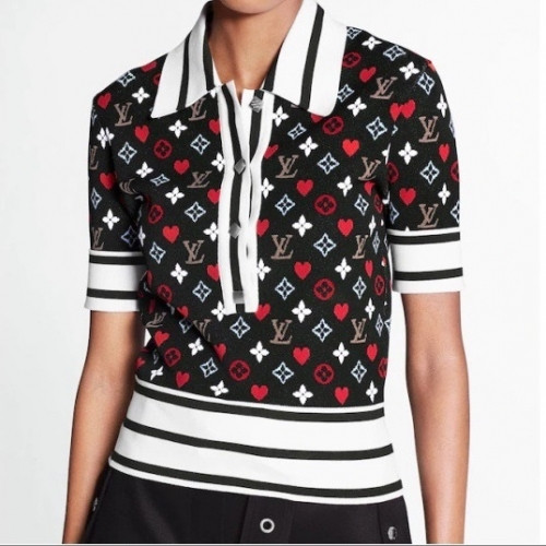 Louis vuitton 2021 Womens Logo Short Sleeved Tshirts - 루이비통 2021 여성 로고 폴로 반팔티 Lou02550x.Size(s - l).블랙