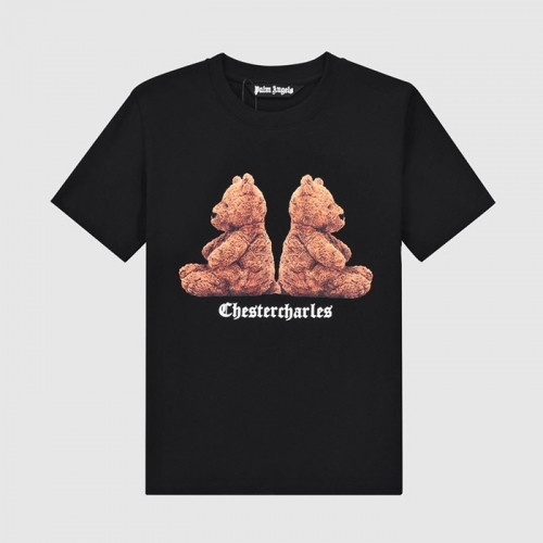 [팜 엔젤스]Palm Angels 2021 Mm/Wm Logo Cotton Short Sleeved Tshirts - 팜 엔젤스 2021 남/녀 로고 코튼 반팔티셔츠 Pam0276x.Size(s - xl).블랙
