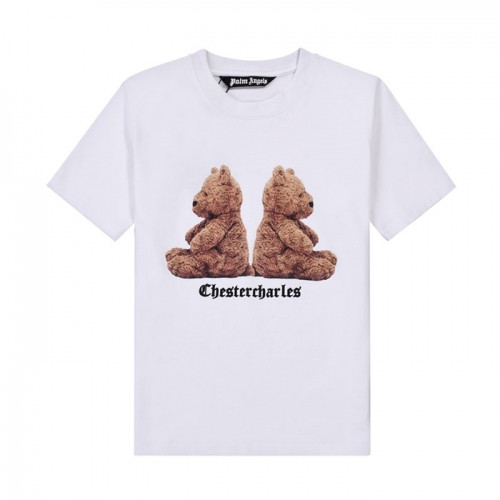 [팜 엔젤스]Palm Angels 2021 Mm/Wm Logo Cotton Short Sleeved Tshirts - 팜 엔젤스 2021 남/녀 로고 코튼 반팔티셔츠 Pam0277x.Size(s - xl).화이트
