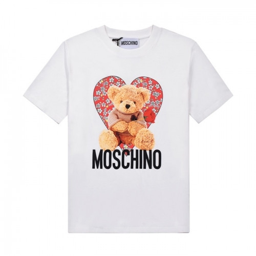 [모스키노]Moschino 2021 Mm/Wm Logo Cotton Short Sleeved Tshirts - 모스키노 2021 남/녀 로고 코튼 반팔티 Mos0130x.Size(s - xl).화이트