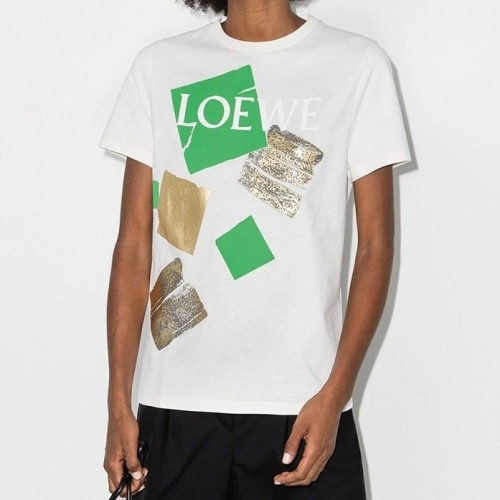 Loewe Womens Short Sleeved Tshirt - 로에베 여성 스마일 반팔티 - loe375x