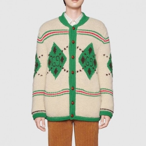 Gucci 2021 Mm/Wm Trendy V-neck Cardigan - 구찌 2021 남/녀 트렌디 브이넥 가디건 Guc03405x.Size(s - xl).아이보리