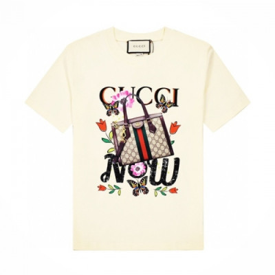 [매장판]Gucci 2021 Mm/Wm Logo Short Sleeved Tshirts - 구찌 2021 남/녀 로고 반팔티 Guc03410x.Size(xs - l).아이보리