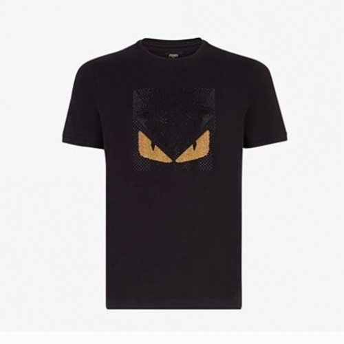 [펜디]Fendi 2021 Mens Logo Casual Short Sleeved Tshirts - 펜디 2021 남성 로고 캐쥬얼 코튼 반팔티 Fen0931x.Size(s - 3xl).블랙