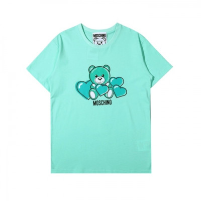 [모스키노]Moschino 2021 Mm/Wm Logo Cotton Short Sleeved Tshirts - 모스키노 2021 남/녀 로고 코튼 반팔티 Mos0138x.Size(s - xl).그린