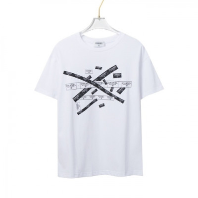 [샤넬]Chanel 2021 Mm/Wm 'CC' Logo Cotton Short Sleeved Tshirts - 샤넬 2021 남/녀 'CC'로고 코튼 반팔티 Cnl0659x.Size(xs - l).화이트