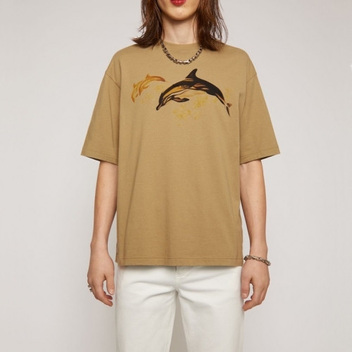 [아크네]Acne 2021 Studios Mm/Wm Logo Cotton Short Sleeved Tshirts - 아크네 스튜디오 2021 남/녀 로고 코튼 반팔티 Acn0122x.Size(s - xl).카멜