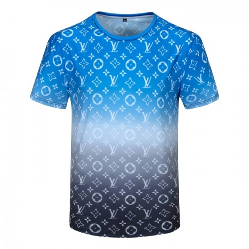 [루이비통]Louis vuitton 2021 Mens Logo Short Sleeved Tshirts - 루이비통 2021 남성 로고 반팔티 Lou02629x.Size(m - 3xl).블루