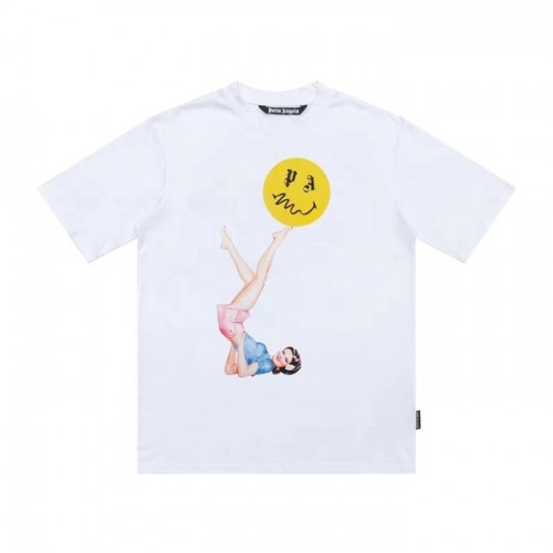 [팜 엔젤스]Palm Angels 2021 Mm/Wm Logo Cotton Short Sleeved Tshirts - 팜 엔젤스 2021 남/녀 로고 코튼 반팔티셔츠 Pam0287x.Size(s - xl).화이트