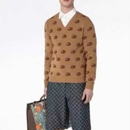 Gucci 2021 Mens Logo Crew-neck Sweaters - 구찌 2021 남성 로고 크루넥 스웨터 Guc03491x.Size(xs - m).카멜