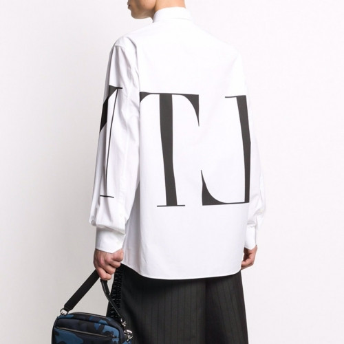 Valentino 2021 Mens Logo Casual Cotton Shirts - 발렌티노 2021 남성 로고 캐쥬얼 코튼 셔츠 Val0464x.Size(s - 2xl).화이트