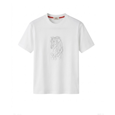 에르메스 남성 라운드 반팔티 - Hermes Mens Round Tshirt - hec0599x