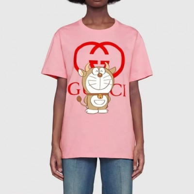 [매장판]Gucci 2021 Mm/Wm Logo Short Sleeved Tshirts - 구찌 2021 남/녀 로고 반팔티 Guc03509x.Size(s  - l).핑크
