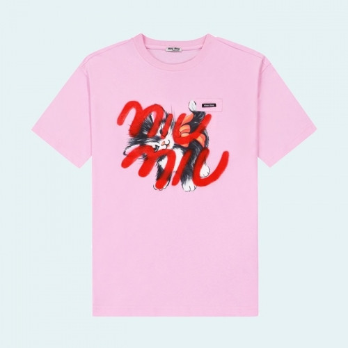 Miumiu Mens Cotton Tshirt - 미우미우 남성 코튼 반팔티 - miu208x