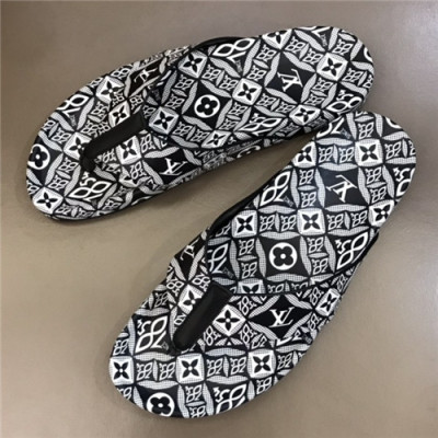 Louis Vuitton 2021 Men's Leather Slipper - 루이비통 2021 남성용 레더 슬리퍼,Size(240-270),LOUS1914,블랙