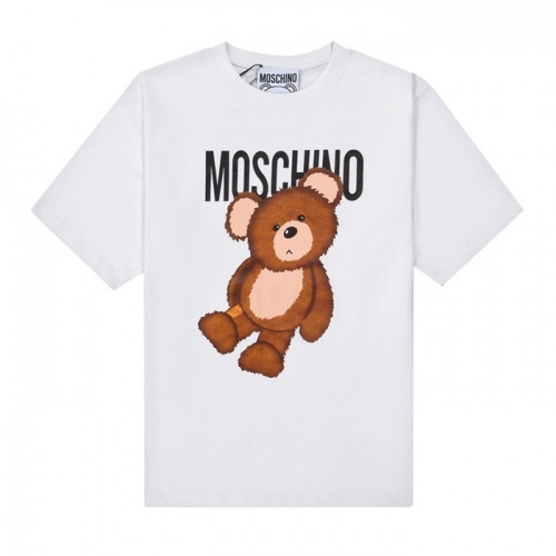 [모스키노]Moschino 2021 Mm/Wm Logo Cotton Short Sleeved Tshirts - 모스키노 2021 남/녀 로고 코튼 반팔티 Mos0143x.Size(s - l).화이트