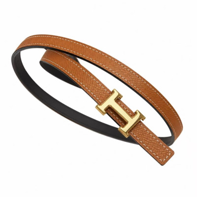 에르메스 여성 미니 버클 리버서블 벨트 - Hermes Womens Mini Buckle Reversible Belt - bel292x