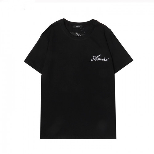 Amiri 2021 Mm/Wm Logo Cotton Short Sleeved Tshirts - 아미리 2021 남/녀 로고 코튼 반팔티 Ami0167x.Size(s - 2xl).블랙