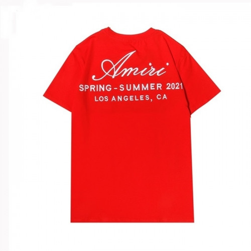 Amiri 2021 Mm/Wm Logo Cotton Short Sleeved Tshirts - 아미리 2021 남/녀 로고 코튼 반팔티 Ami0169x.Size(s - 2xl).레드