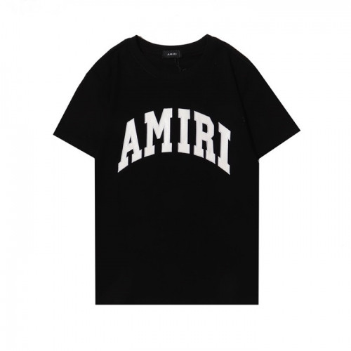 Amiri 2021 Mm/Wm Logo Cotton Short Sleeved Tshirts - 아미리 2021 남/녀 로고 코튼 반팔티 Ami0167x.Size(s - 2xl).블랙