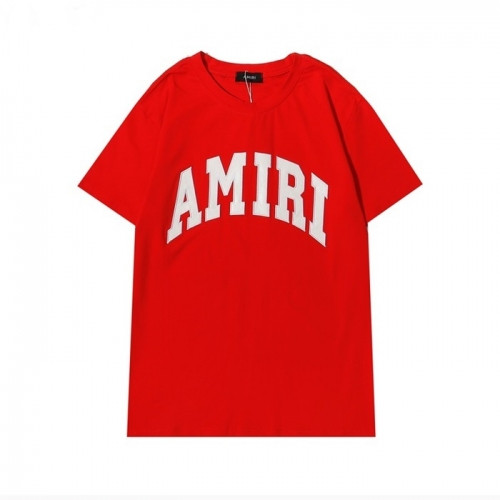 Amiri 2021 Mm/Wm Logo Cotton Short Sleeved Tshirts - 아미리 2021 남/녀 로고 코튼 반팔티 Ami0171x.Size(s - 2xl).레드