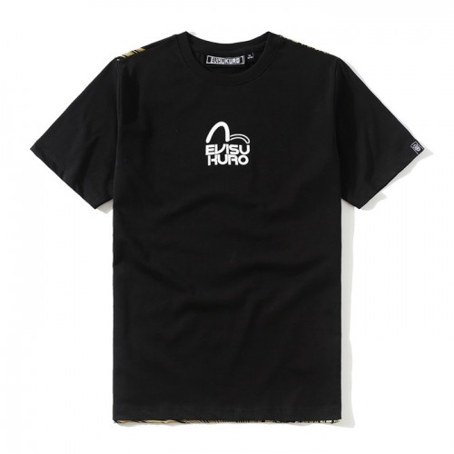 [에비수]Evisu 2021 Mens Evisukuro Cotton Short Sleeved Tshirts - 에비수 2021 남성 갈매기 코튼 반팔티 Evi0047x.Size(m -2xl).블랙