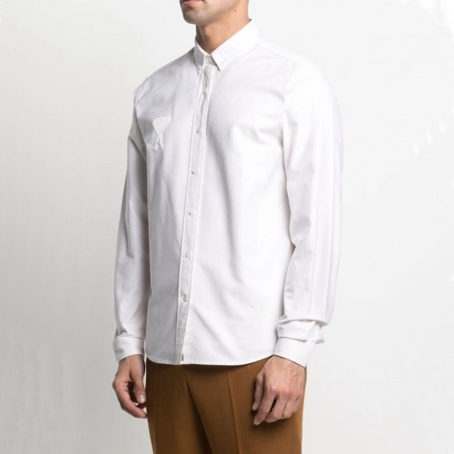 Ami Mens Logo Casual Cotton Shirts - 아미 2021 남성 로고 캐쥬얼 코튼 셔츠Ami0100x