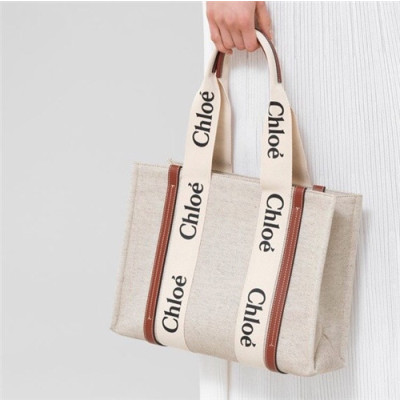 Chloe 2021 Women's Woody Tote Shopperbag,37cm - 끌로에 2021 여성용 우디 토트 쇼퍼백,37cm,CLB0213,베이지