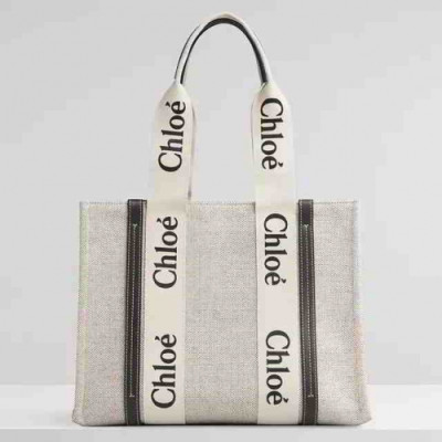Chloe 2021 Women's Woody Tote Shopperbag,37cm - 끌로에 2021 여성용 우디 토트 쇼퍼백,37cm,CLB0214,베이지