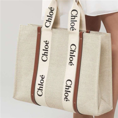 Chloe 2021 Women's Woody Tote Shopperbag,45cm - 끌로에 2021 여성용 우디 토트 쇼퍼백,45cm,CLB0215,베이지