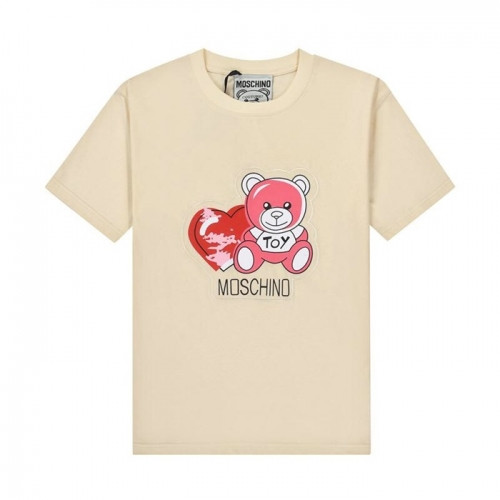 [모스키노]Moschino 2021 Mm/Wm Logo Cotton Short Sleeved Tshirts - 모스키노 2021 남/녀 로고 코튼 반팔티 Mos01150x.Size(s - l).아이보리