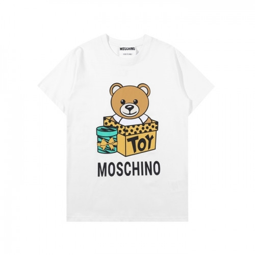 [모스키노]Moschino 2021 Mm/Wm Logo Cotton Short Sleeved Tshirts - 모스키노 2021 남/녀 로고 코튼 반팔티 Mos01153x.Size(s - l).화이트