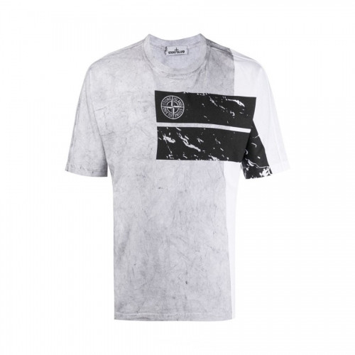 [스톤아일랜드]Stone Island 2021 Mens Crew-neck Cotton Short Sleeved Tshirts - 스톤아일랜드 2021 남성 크루넥 코튼 반팔티 Sto0309x.Size(s - xl).그레이