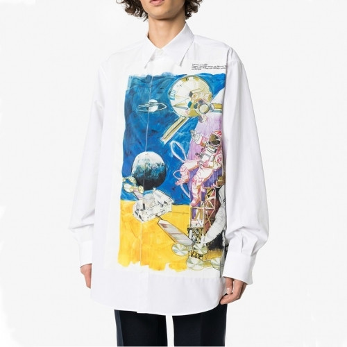 Valentino 2021 Mens Logo Casual Cotton Shirts - 발렌티노 2021 남성 로고 캐쥬얼 코튼 셔츠 Val0408x.Size(m - 3xl).화이트