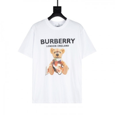 [버버리]Burberry 2021 Mm/Wm Logo Cotton Short Sleeved Tshirts - 버버리 2021 남/녀 로고 코튼 반팔티 Bur03839x.Size(xs - l).화이트