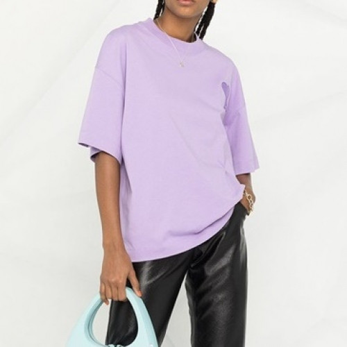 Ami 2021 Mm/Wm Casual Cotton Short Sleeved Tshirt Purple - 아미 2021 남/녀 로고 코튼 캐쥬얼 반팔티 Ami0103x Size(s - xl) 퍼플