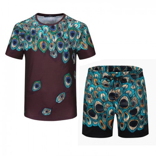 Dolce&Gabbana Mens Casual Training Short Sleeved Clothes&Half Pants - 돌체앤가바나 2021 남성 캐쥬얼 트레이닝 반팔티&반바지 Dol0319x