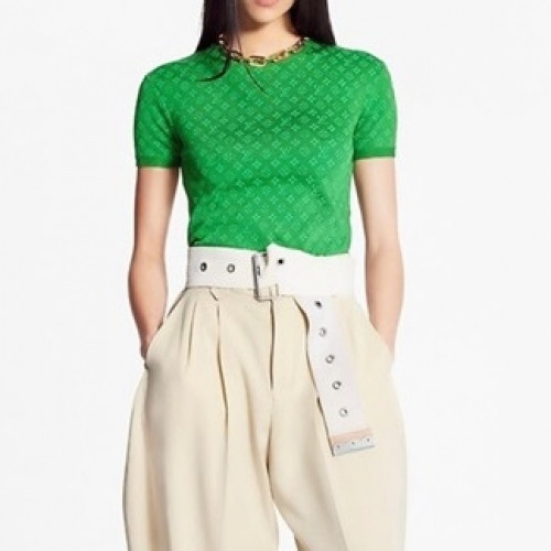 Louis vuitton Womens Logo Short Sleeved Tshirts Green - 루이비통 2021 여성 로고 반팔티 Lou02796x Size(s - l) 그린