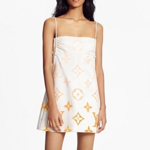Louis vuitton Ladies Trendy One-pieces White - 루이비통 2021 여성 트렌디 원피스 Lou02798x Size(s - l) 화이트