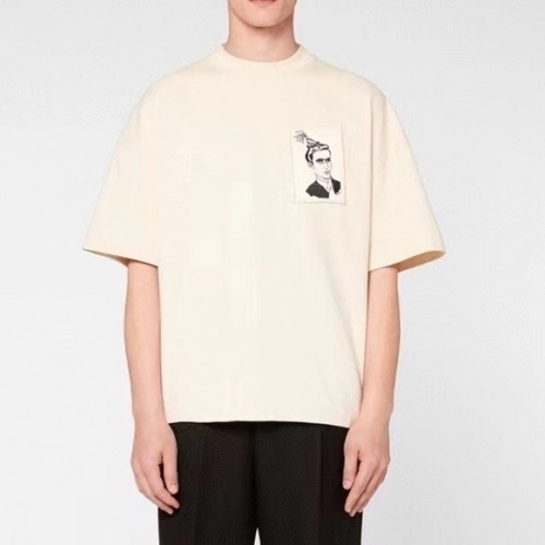 Ami  Mm/Wm Casual Cotton Short Sleeved Tshirt Ivory - 아미 2021 남/녀 로고 코튼 캐쥬얼 반팔티 Ami0108x Size(s - xl) 아이보리