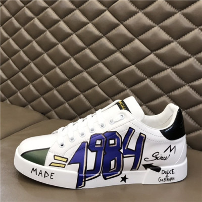 Dolce&Gabbana 2021 Men's Leatehr Sneakers,DGS0278 - 돌체앤가바나 2021 남성용 레더 스니커즈,Size(240-270),화이트