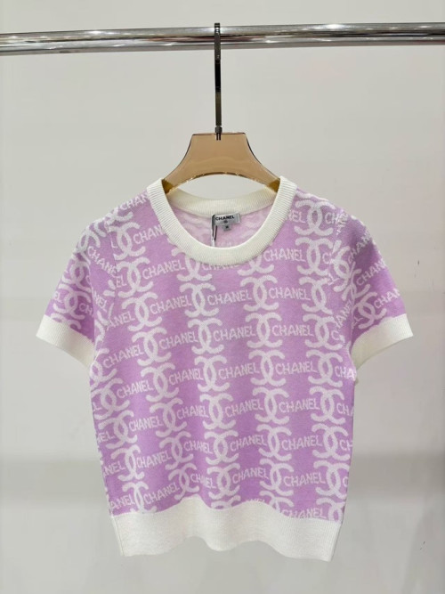 Chanel Mm/Wm Logo Cotton Short Sleeved Tshirts Pink - 샤넬  남/녀 로고 코튼 반팔티 Cnl0680x Size(s - l) 핑크