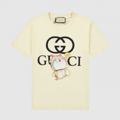 Gucci  Mm/Wm Logo Short Sleeved Tshirts Ivory - 구찌 2021 남/녀 로고 반팔티 Guc03688x Size(xs - l) 아이보리