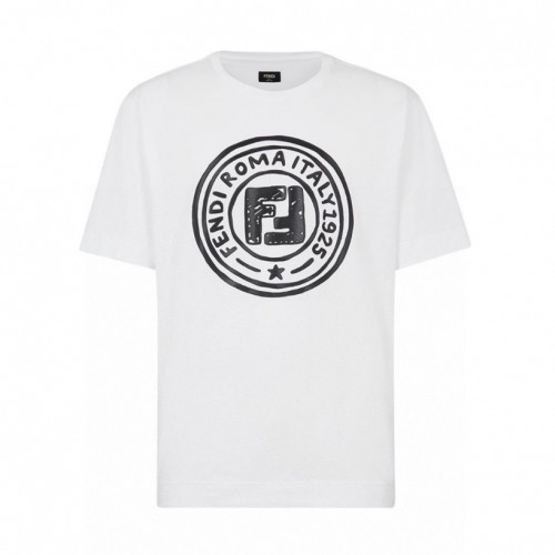 Fendi 2021 Mens Logo Casual Short Sleeved Tshirts White - 펜디 2021 남성 로고 캐쥬얼 코튼 반팔티 Fen0966x Size(s - 3xl) 화이트