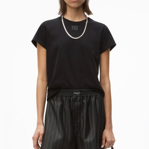 Alexsander Wang Womens Short Sleeved Tshirts Black - 알렉산더왕 2021 여성 로고 반팔티 Alw0166x Size(s - l) 블랙