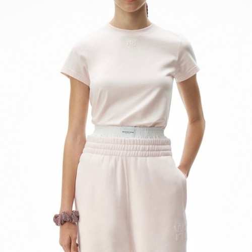 Alexsander Wang Womens Short Sleeved Tshirts Pink - 알렉산더왕 2021 여성 로고 반팔티 Alw0168x Size(s - l) 핑크