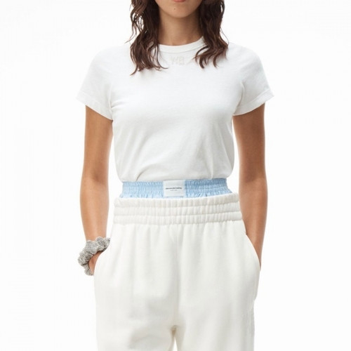 Alexsander Wang Womens Short Sleeved Tshirts White - 알렉산더왕 2021 여성 로고 반팔티 Alw0170x Size(s - l) 화이트